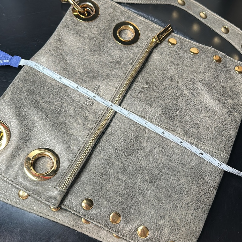 Hammitt Montana Gold Shoulder Bag Crossbody Purse Foldover Two Toned Leather - Picture 16 of 16